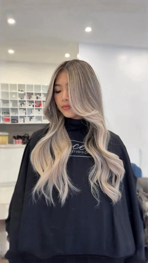 ash blonde balayage color ideas