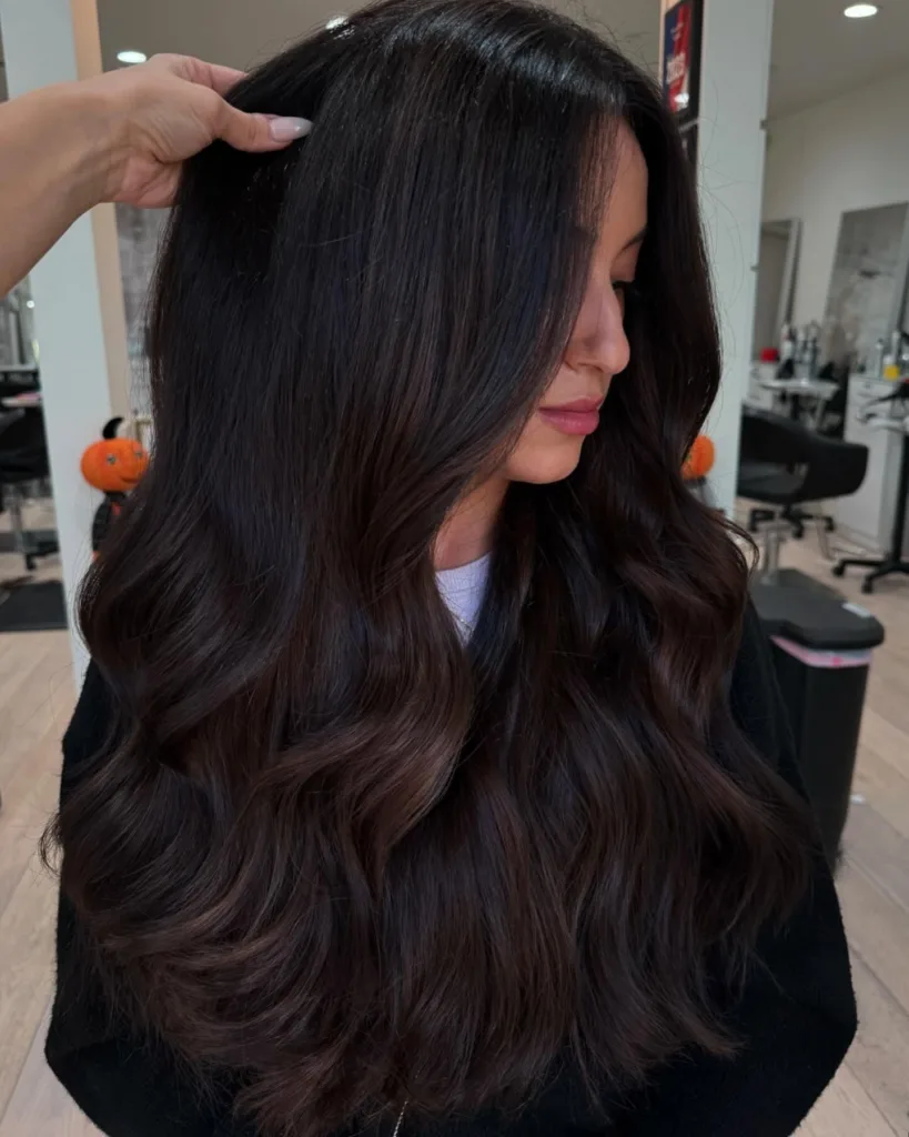 chocolate brown balayage