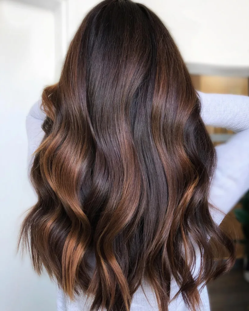 cinnamon brown balayage