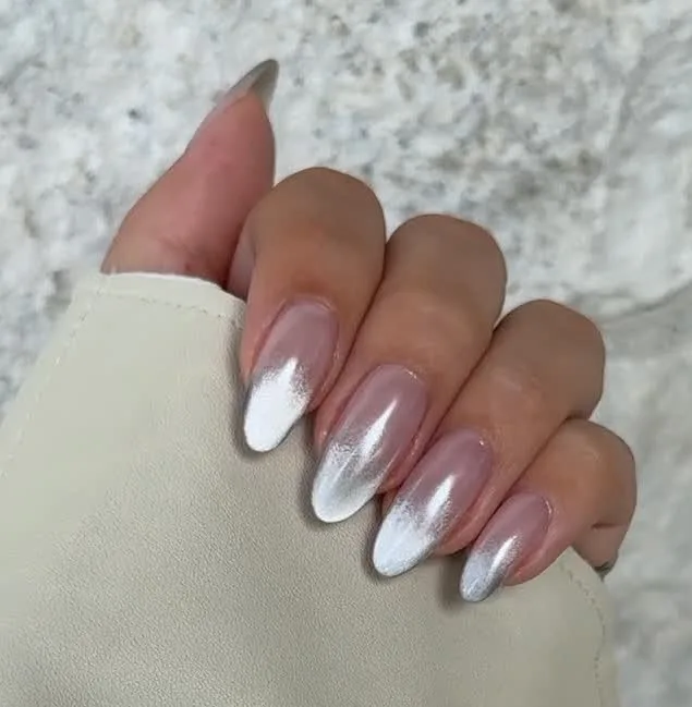 glazed donut cat eye nails