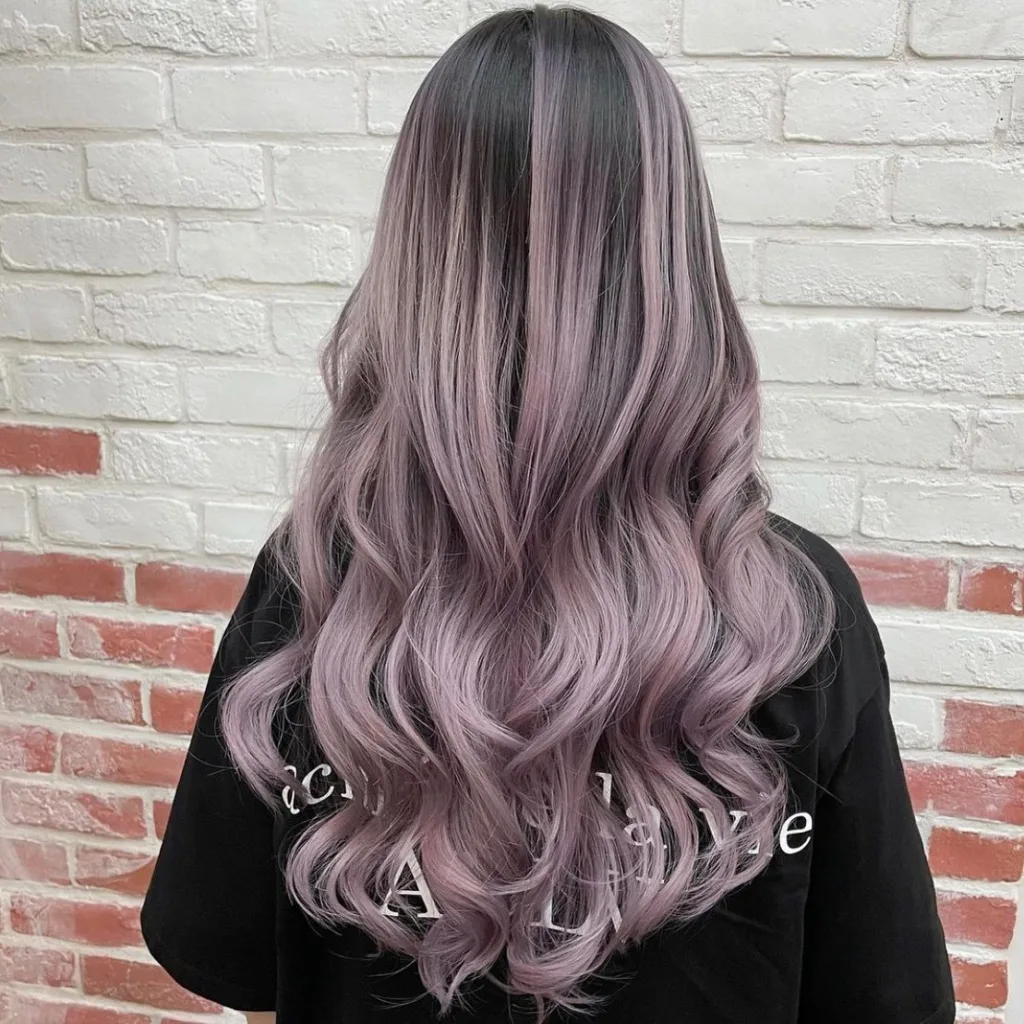 pastel lavender balayage