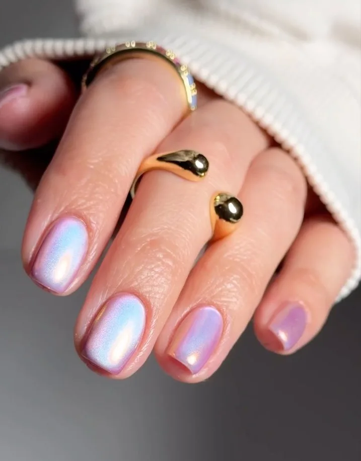 pink opal nails