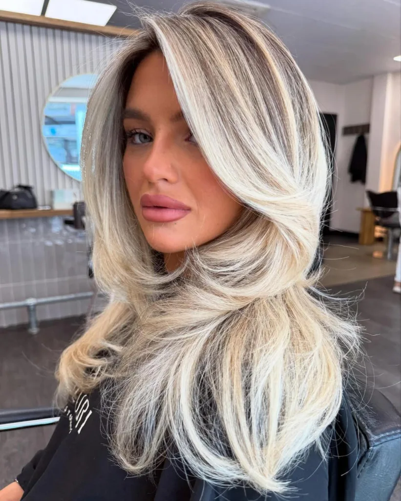 platinum blonde balayage