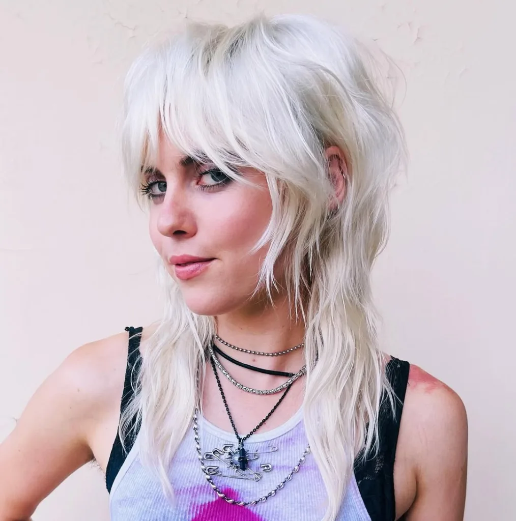 platinum punk wolf cut