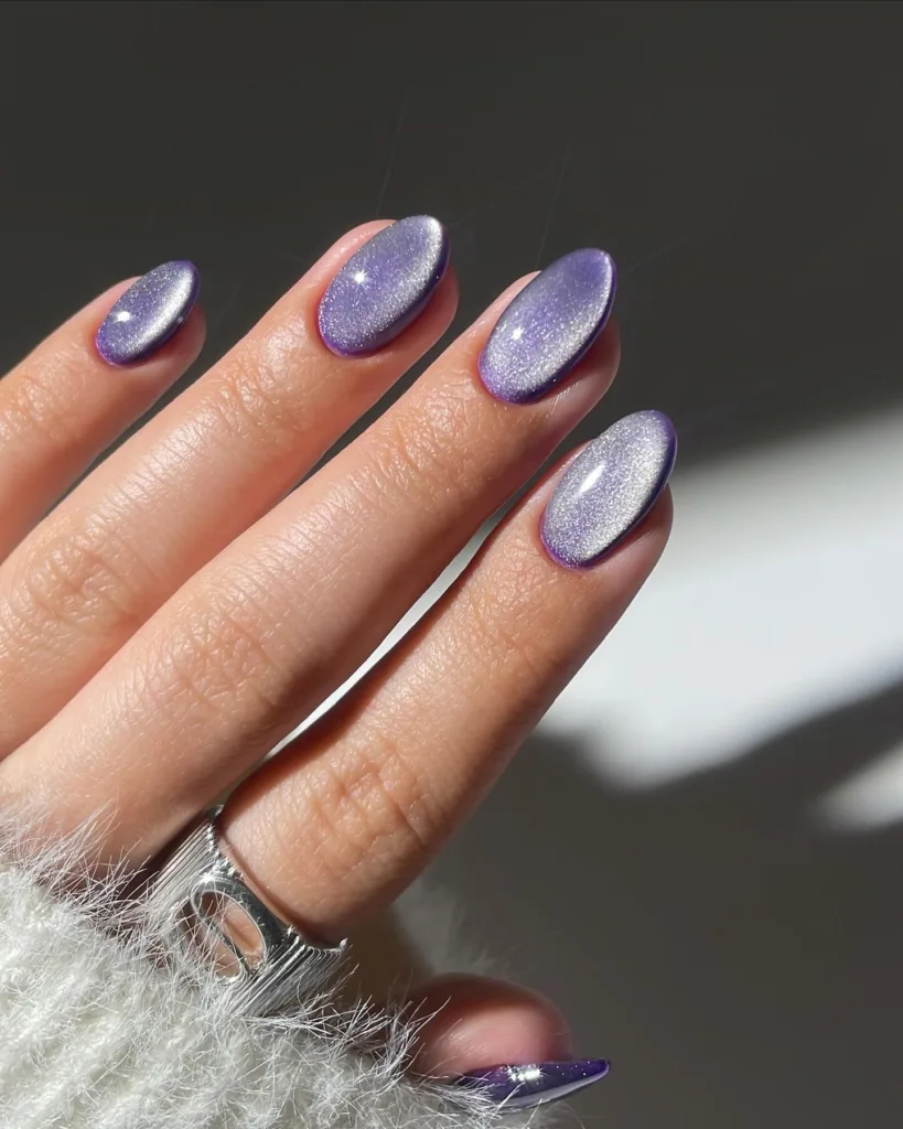 purple almond cat eye