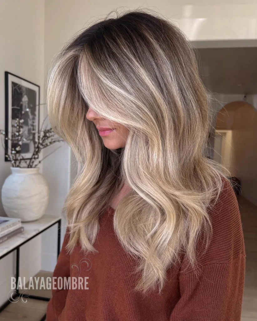 shadow-root blonde balayage ombre