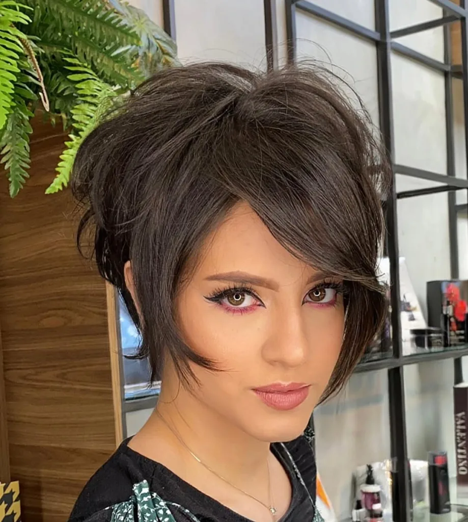 short layered wolf cut bob
