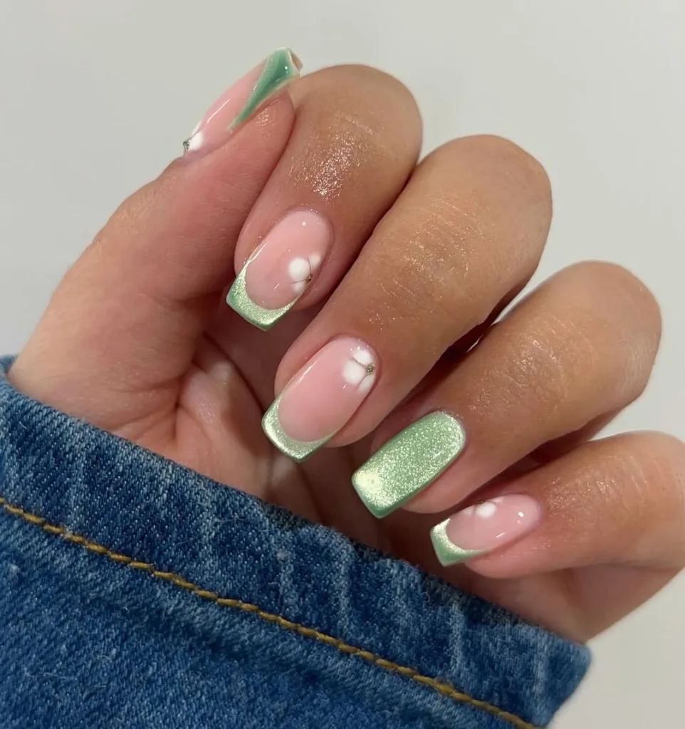 green velvet florals