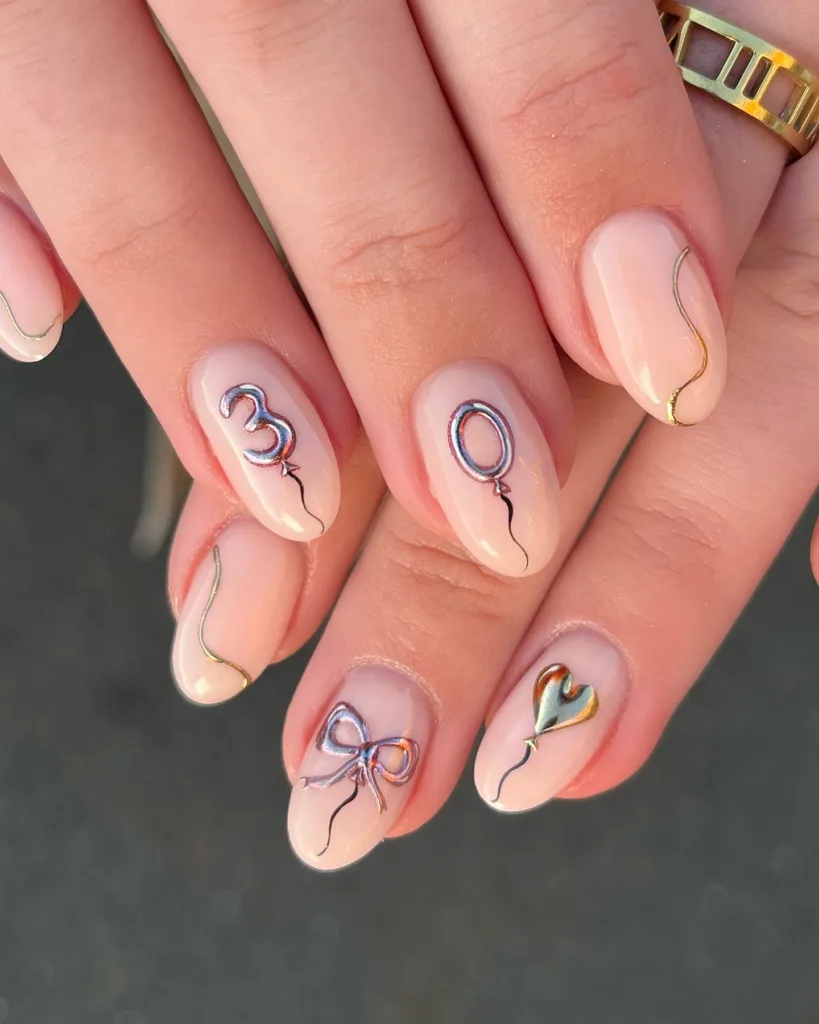 30th birthday nail ideas