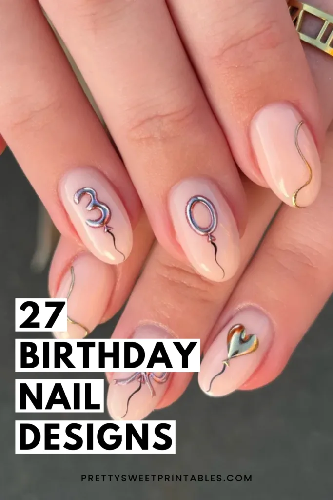 birthday nail designs