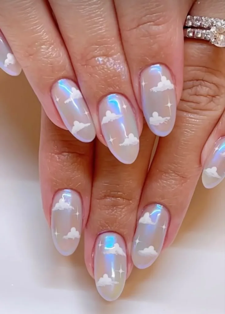 glazed cloud nails
