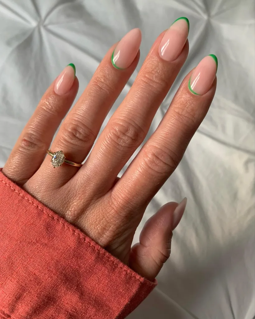 green and gold swirls