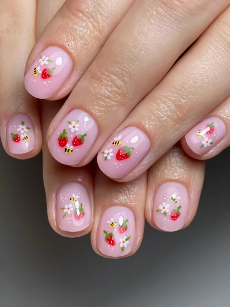 spring bee nails