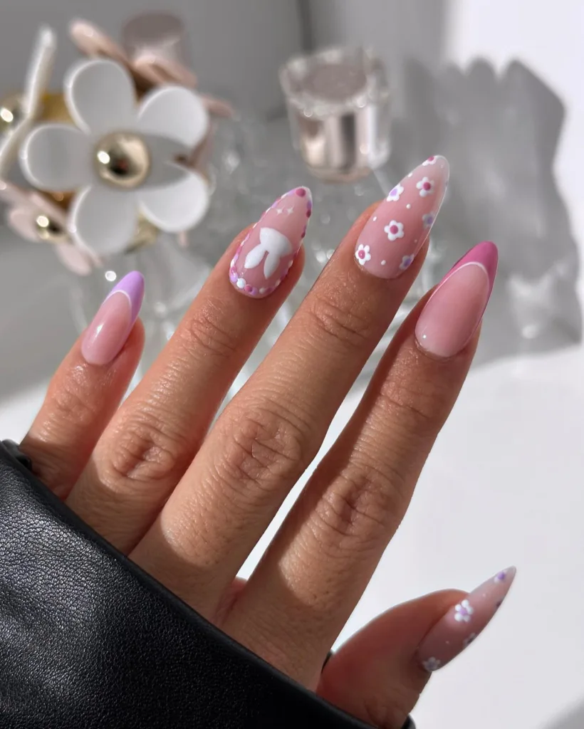 lavender bunny florals