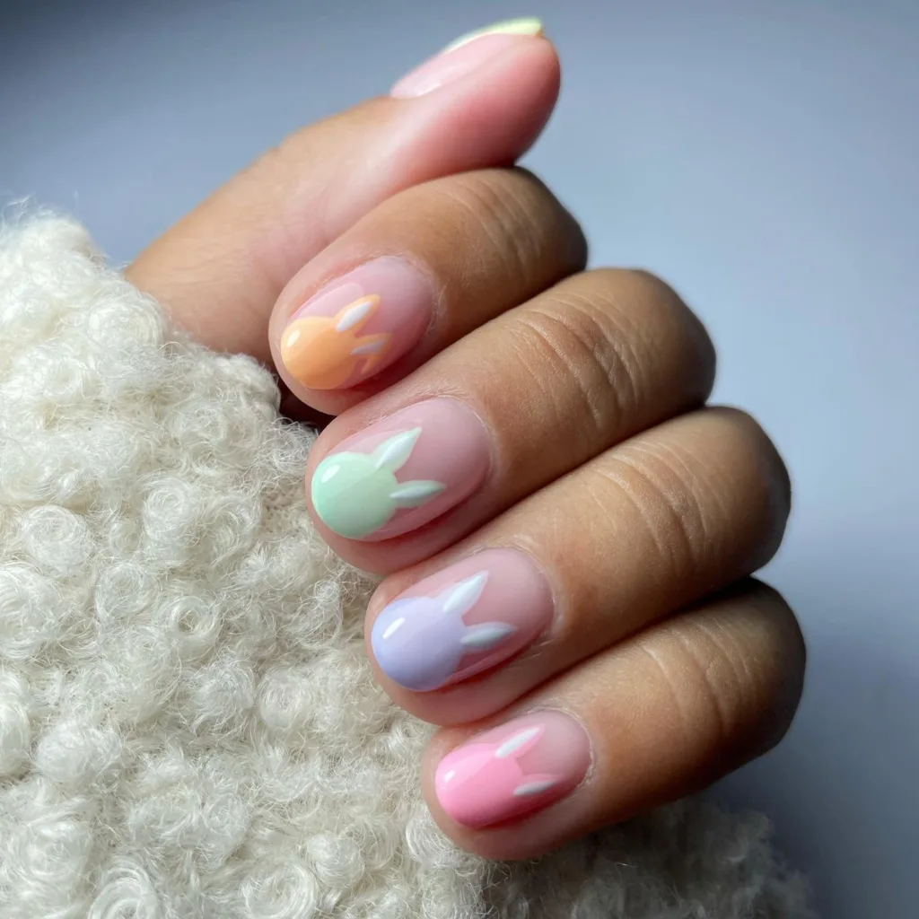 pastel bunny tips