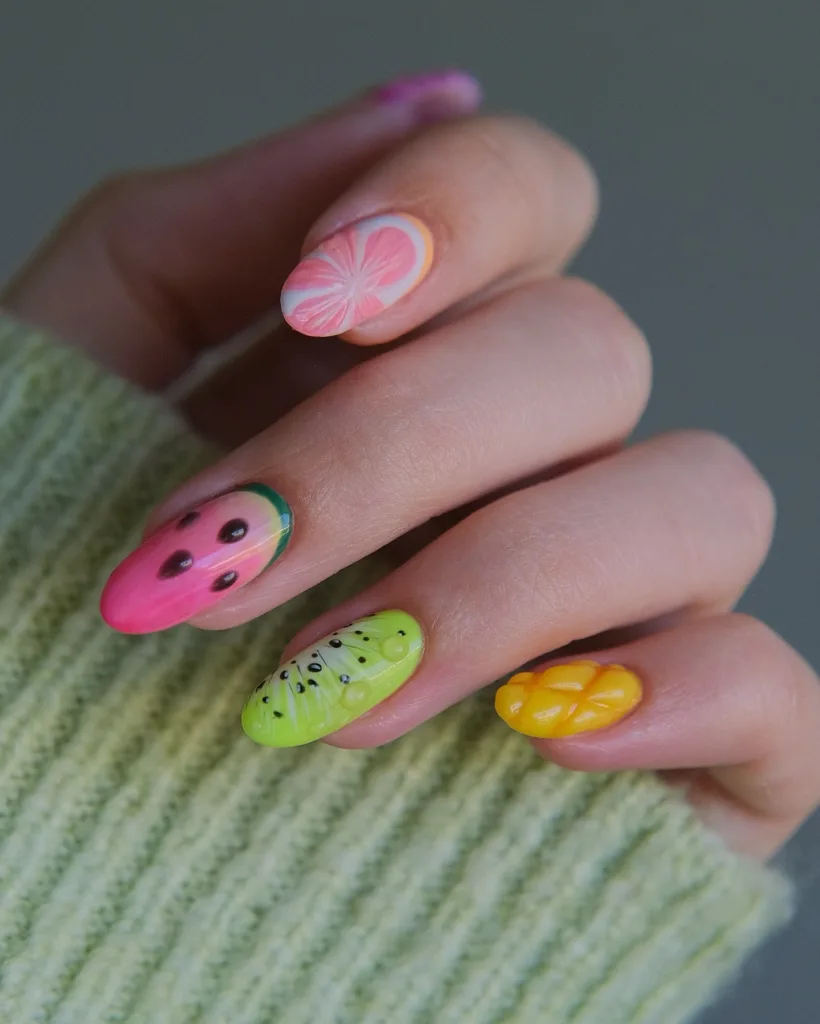 fruit salad nails