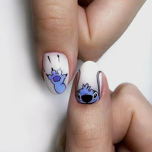 minimal stitch peekaboo nails