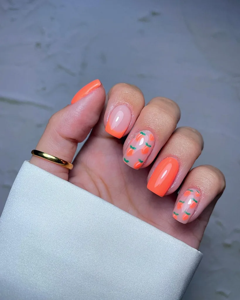 peachy nails