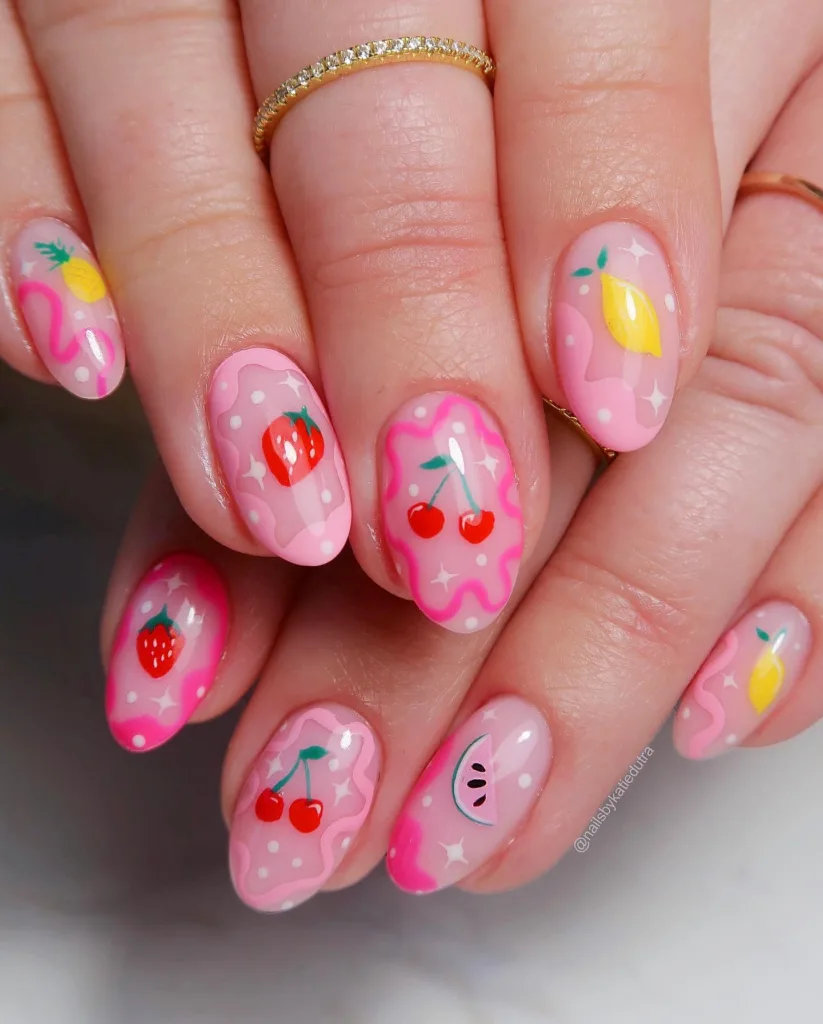 retro fruits