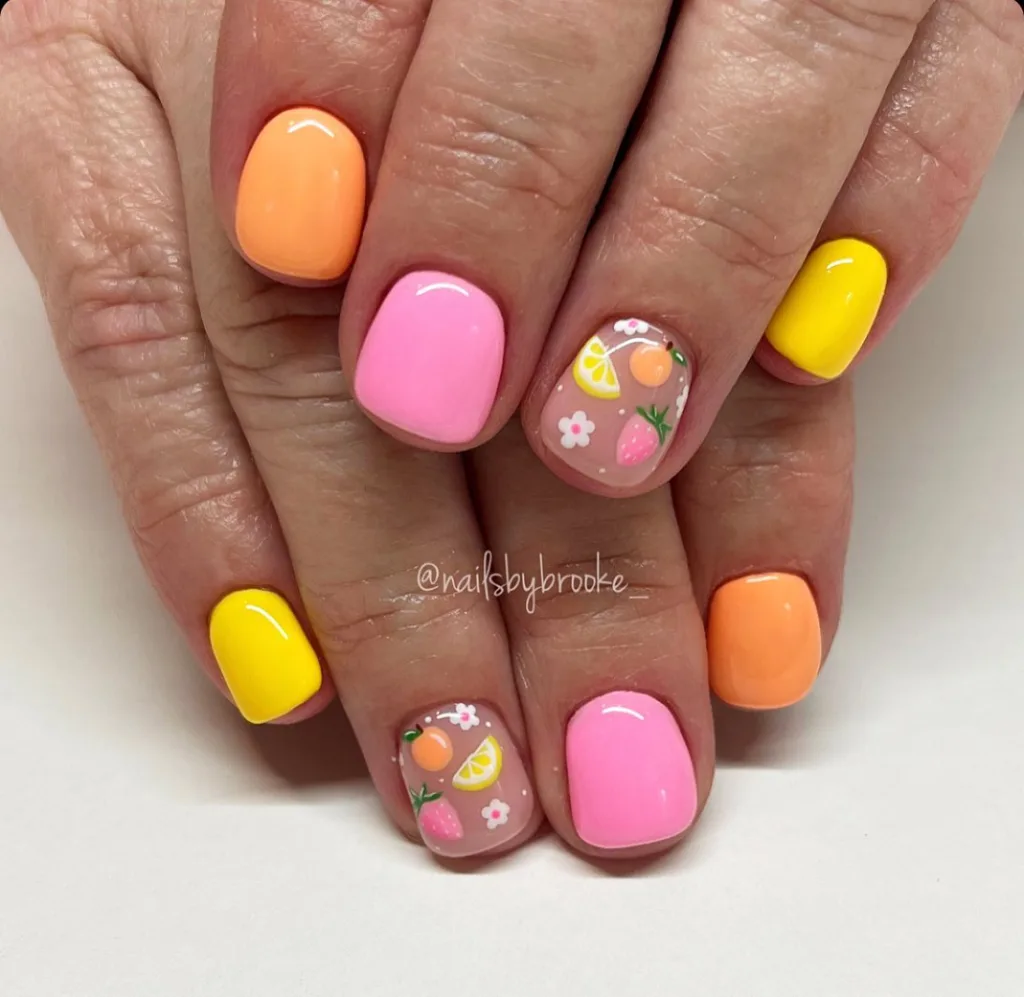 summer fruits nails
