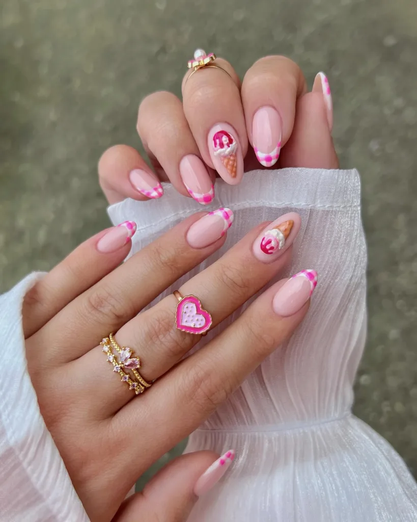 3d ice cream nails