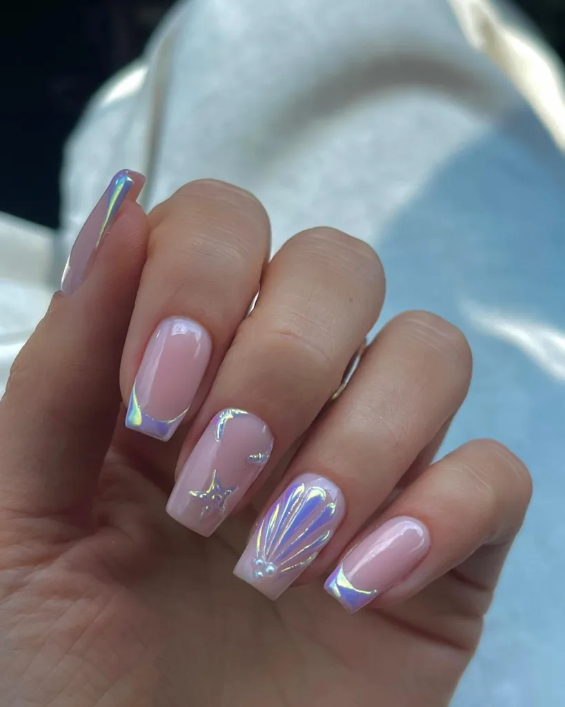 iridescent french shell