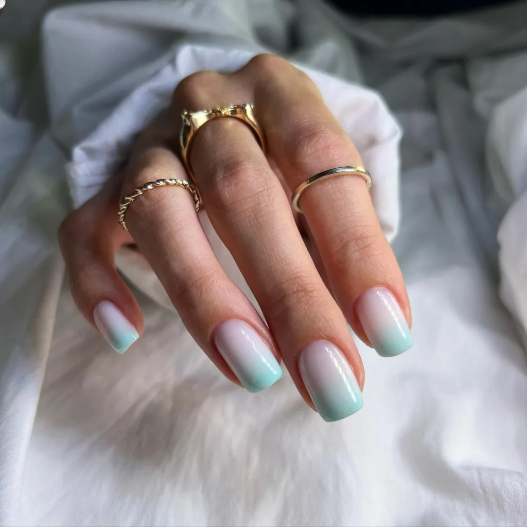 milky mint ombre