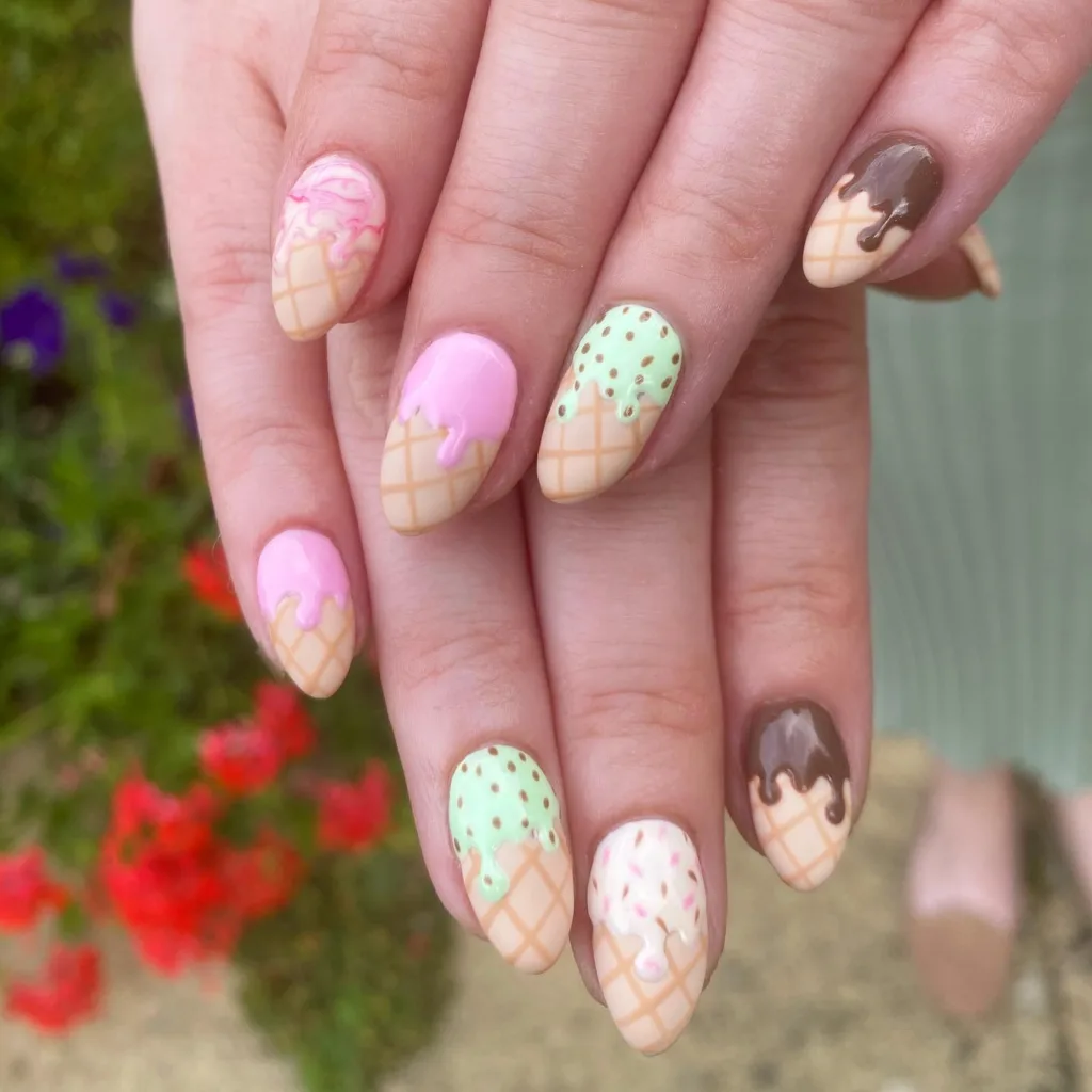 mint cone nails