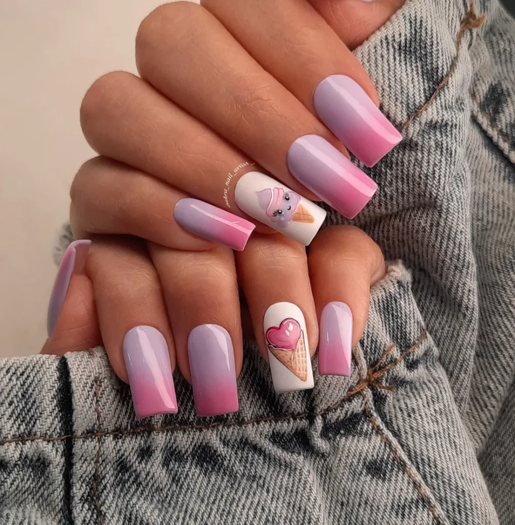 ombre scoop nails