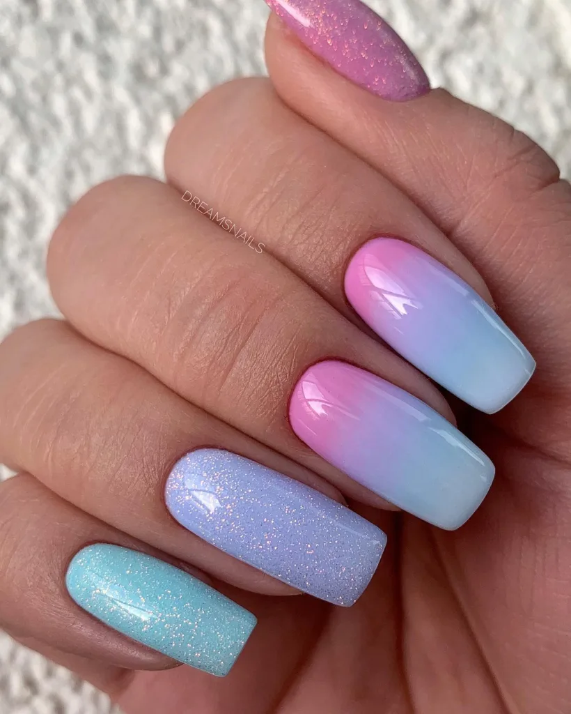 pastel ombre nails