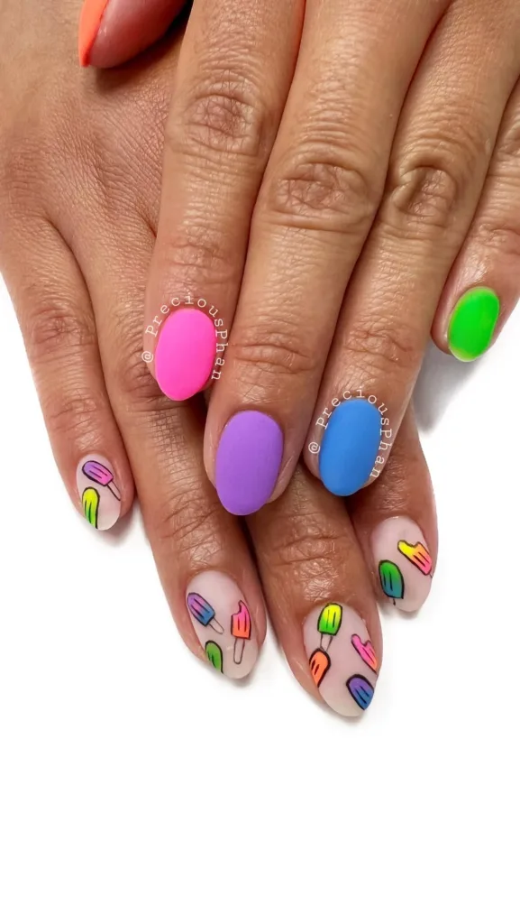 popsicle art nails