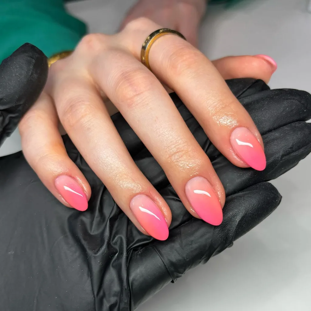 soft pink ombre nails