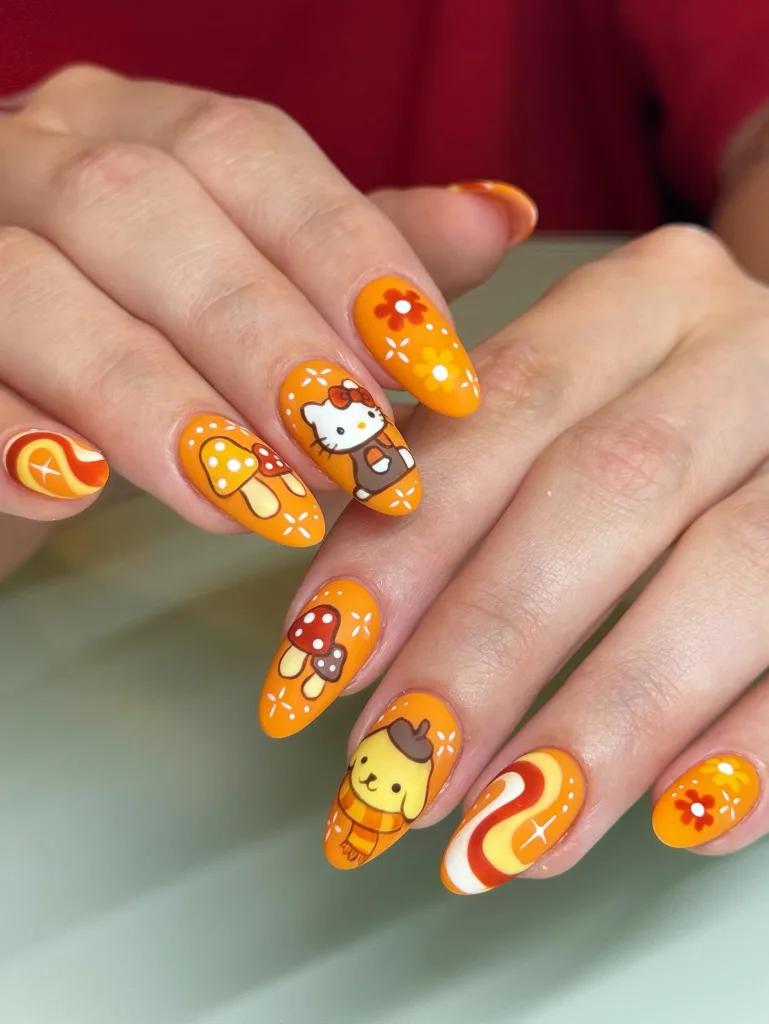 autumn friends nails