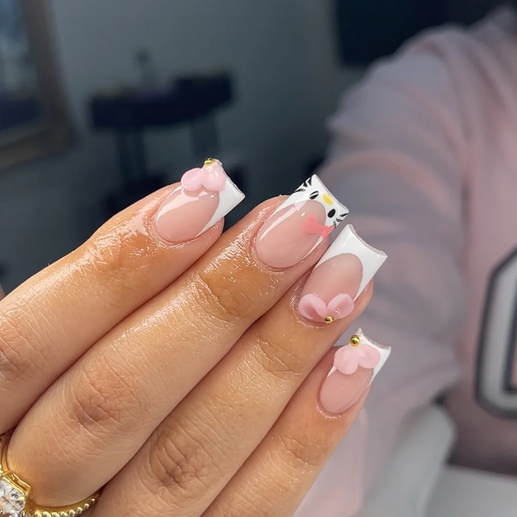 bow french nails