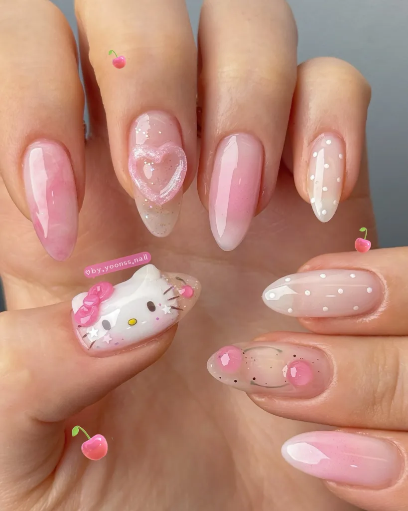 cherry blush nails
