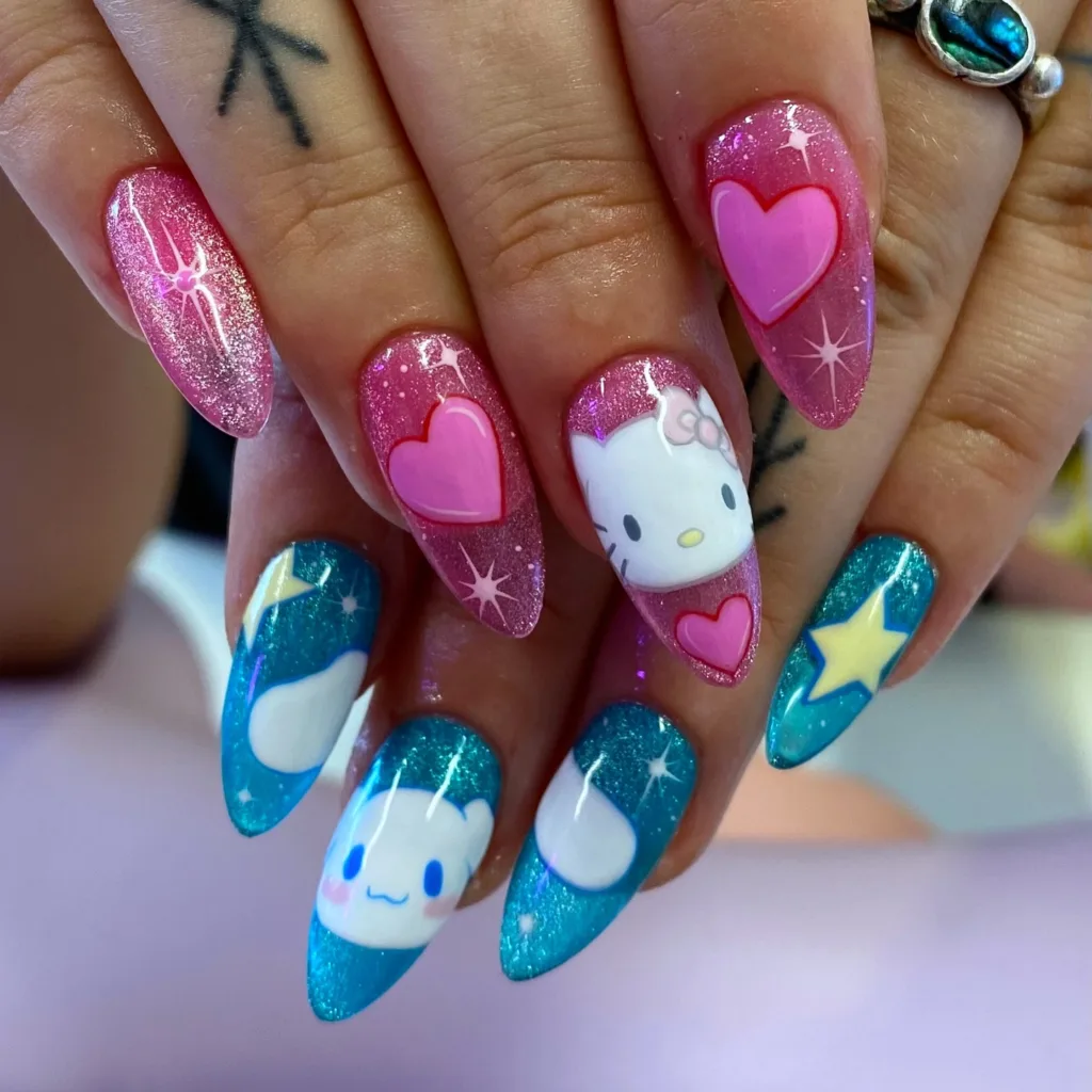 dreamy friends nail art