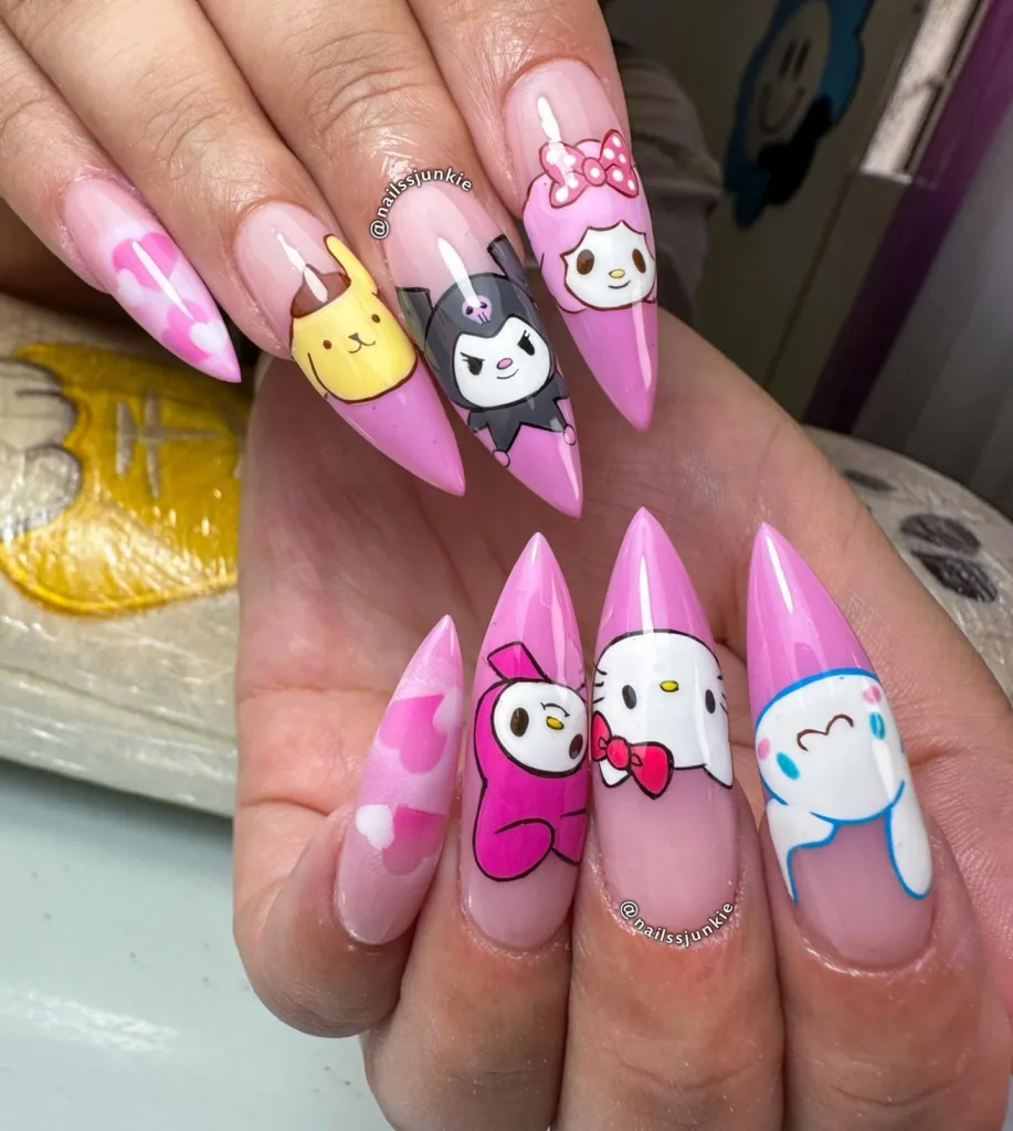 sanrio squad nails