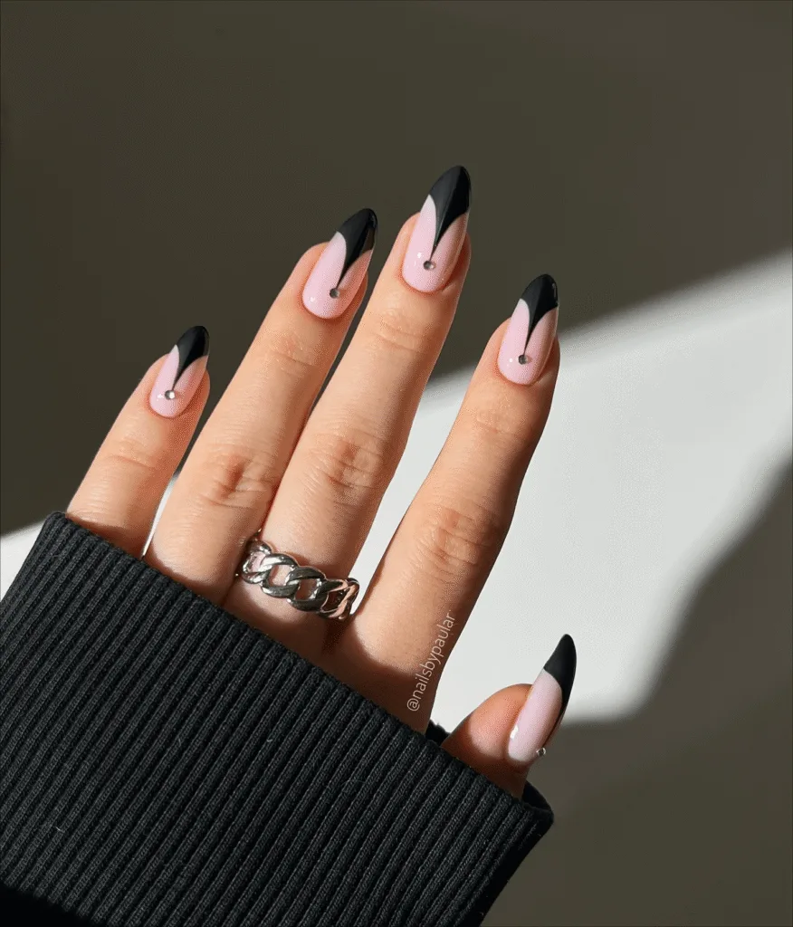 abstract black nails