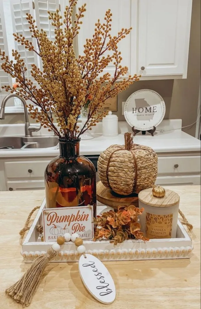 amber vase styling