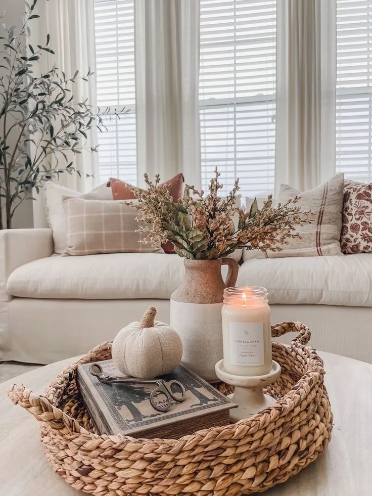 basket tray with book