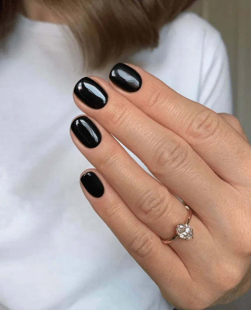 jet black nail designs