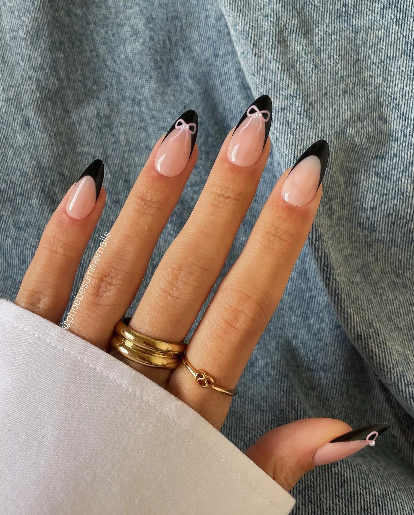 black french coquette nails