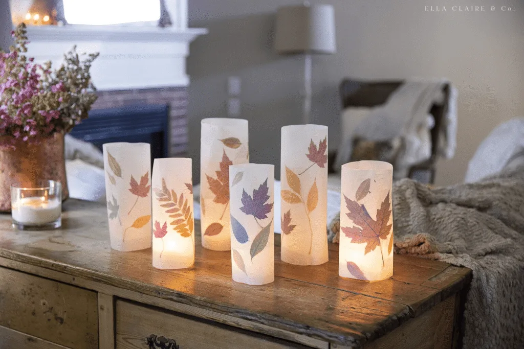 fall leaf luminaries for adults to create for fall