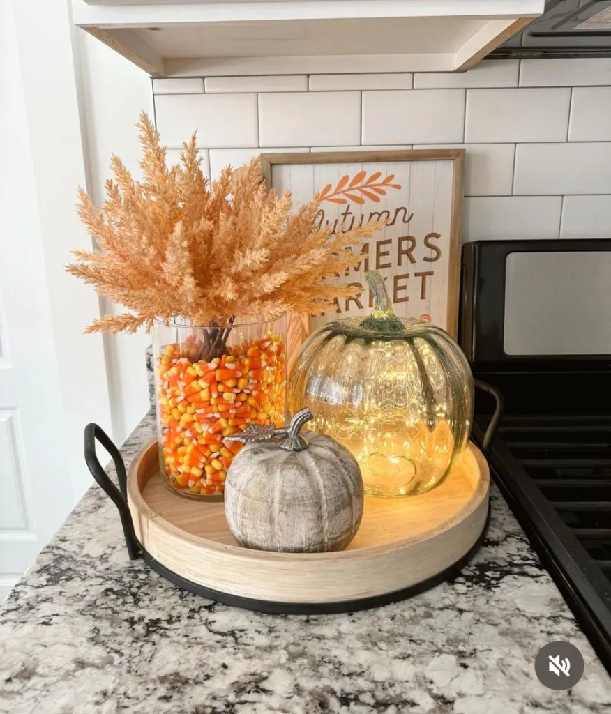 glowing glass pumpkin