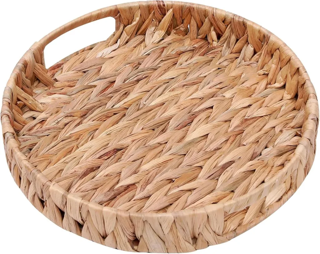 round water hyacinth tray
