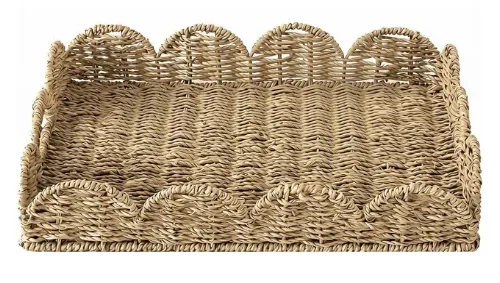 wicker tray basket