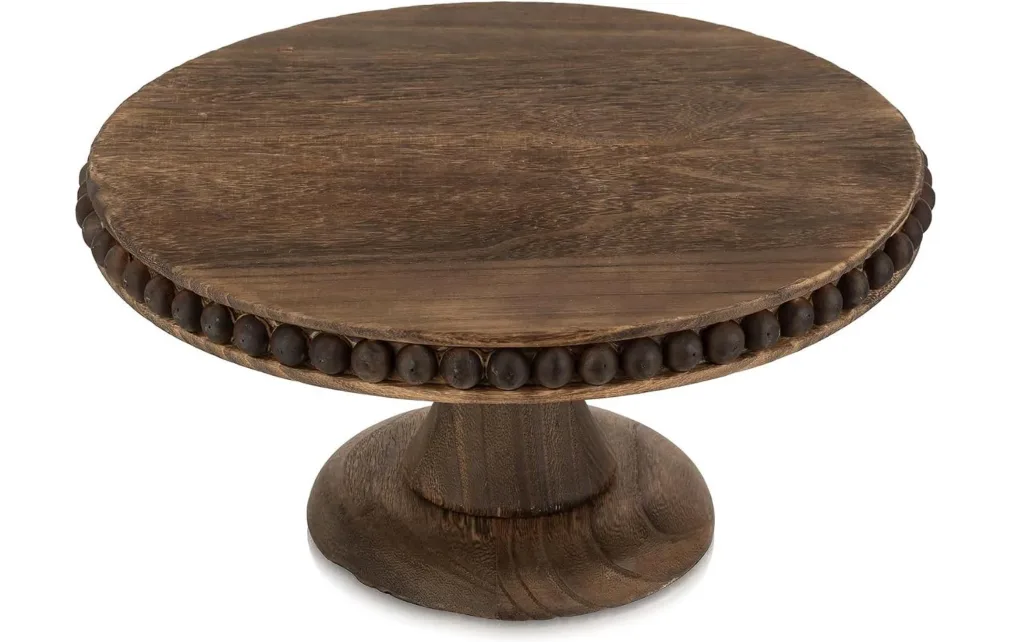 wood cake pedestal