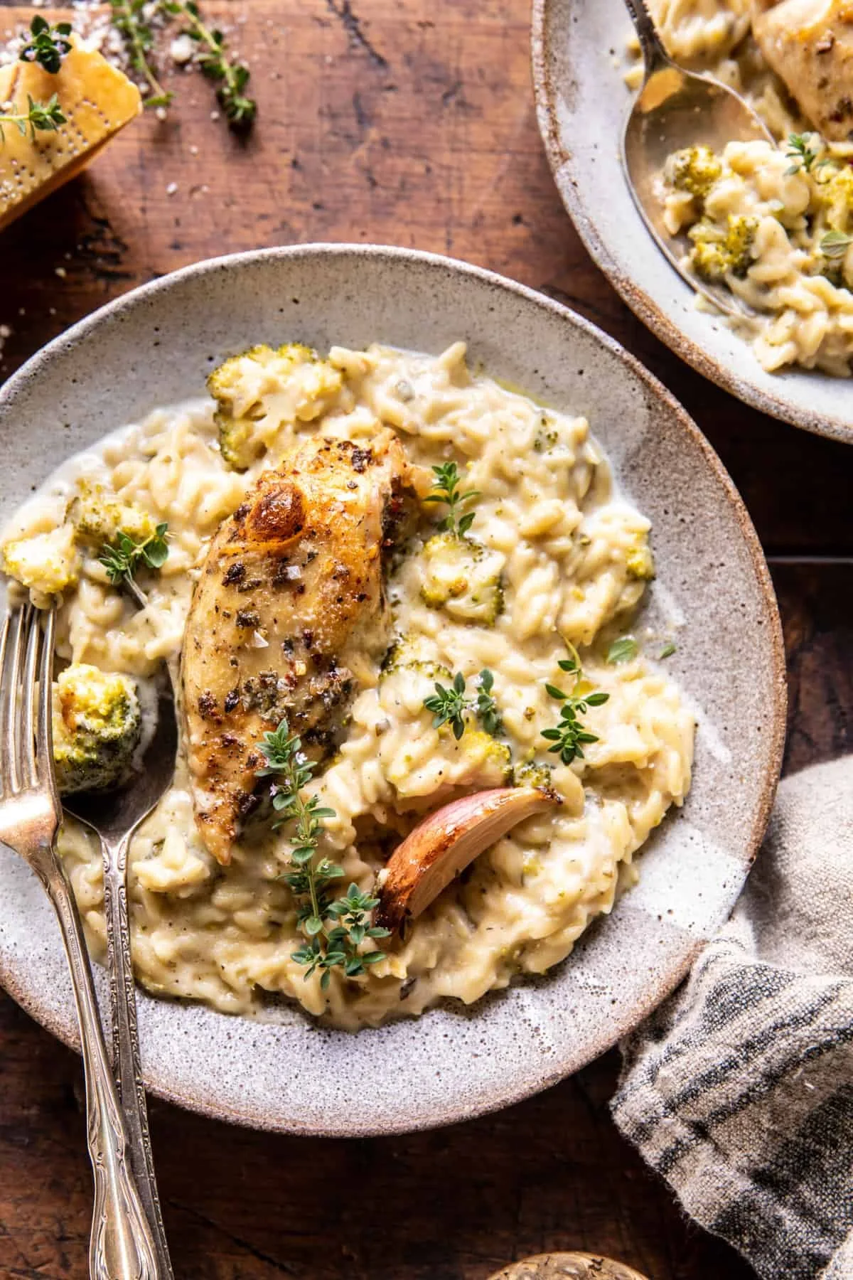 Mustard Herb Chicken & Creamy Orzo