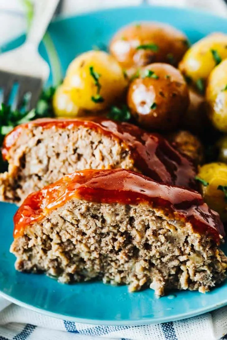 fall crockpot Meatloaf & Garlic Butter Potatoes
