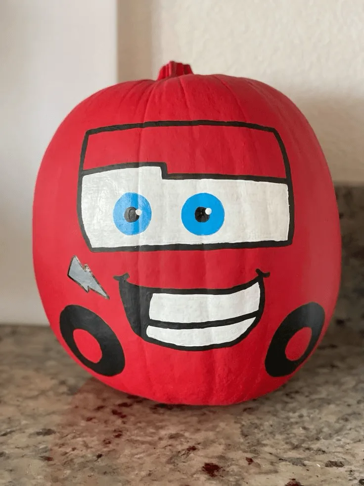 lightning mcQueen pumpkin